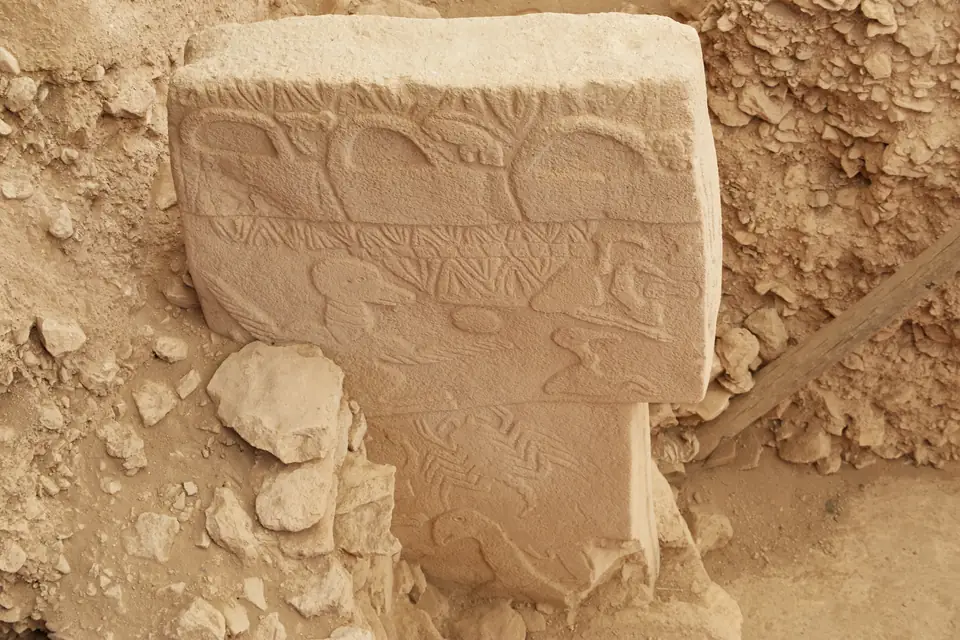 A carved pillar, Enclosure D
